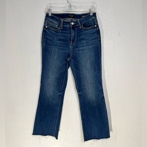 Judy Blue Cropped Bootcut Raw Hem Jeans | Size 9/29 (Dark Wash)